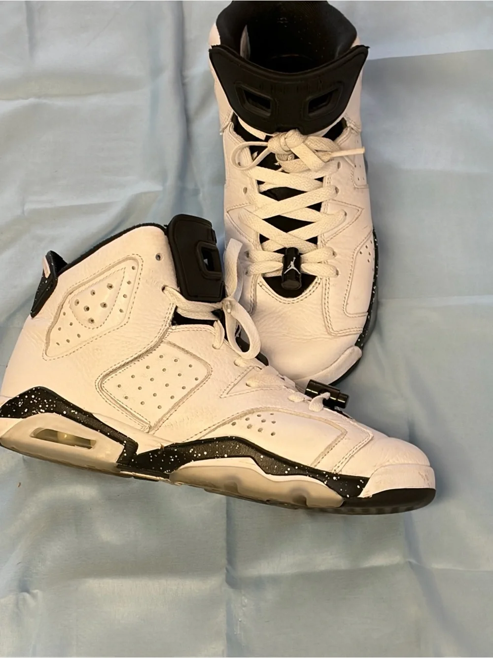 Jordan Kids White and Black High-Top Sneakers